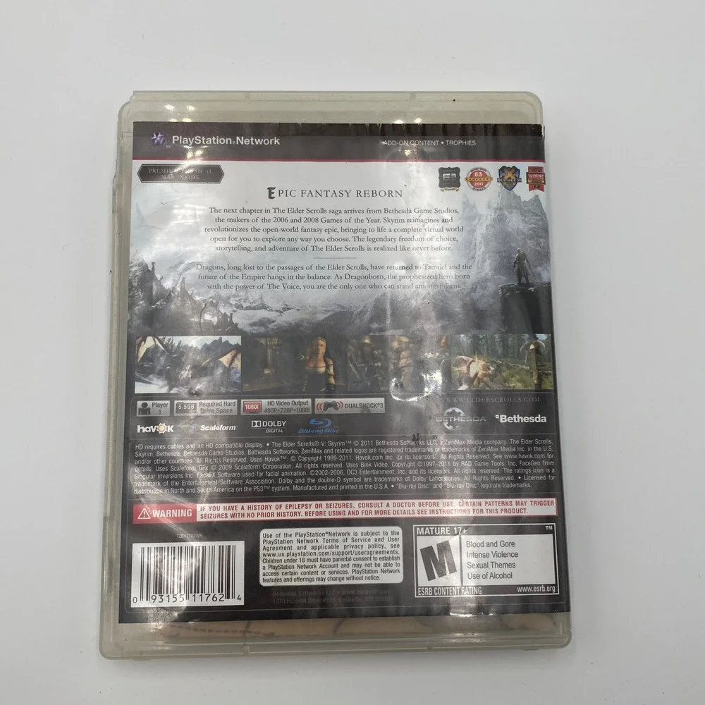 Elder‎ Scrolls V: Skyrim - PS3 Game - Complete With Map And Inserts